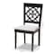 Baxton Studio Renaud Grey Upholstered Espresso Finished Wood Dining Chair, PK4 157-9730 - alternate 6